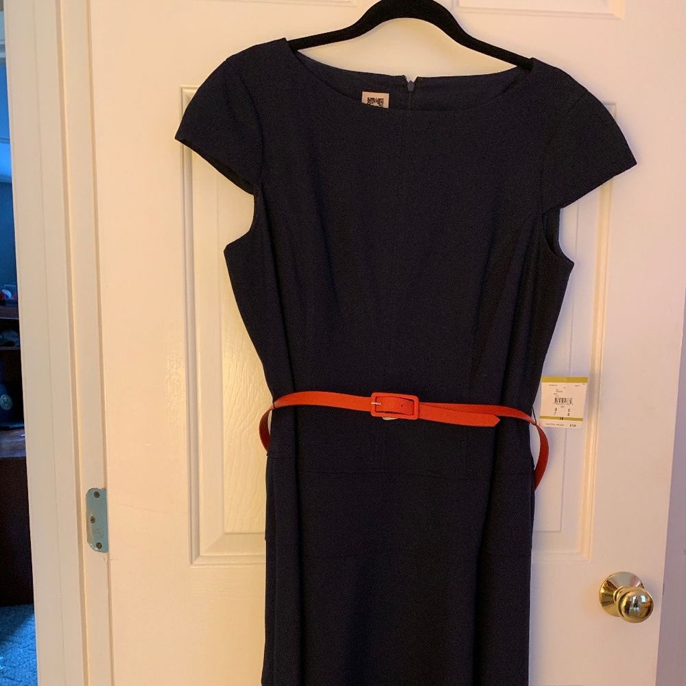 Anne Klein Dress with red belt